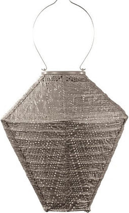 Lumiz Solar Tuinverlichting - Tuinverlichting op zonne energie - Tuinverlichting - Buitenlampjes - Tuinverlichting op zonneenergie - Buitenverlichting - Buitenlamp - Decoratie - Ikat Diamond - 28 cm - Taupe