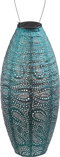 Lumiz Solar Tuinverlichting - Tuinverlichting op zonne energie - Tuinverlichting - Buitenlampjes - Tuinverlichting op zonneenergie - Buitenverlichting - Buitenlamp - Decoratie - Paisley Long Oval - 20 cm - Zeeblauw