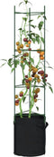 vidaXL - Tomatenkooien - met - plantenzak - 8 - st - 154 - cm - staal - en - polypropeen