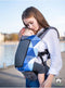 Luna Dream Draagzak Grow Up Air Big Blue Triangles Katoen Blauw