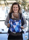 Luna Dream Draagzak Grow Up Big Blue Triangles Katoen Blauw/wit
