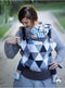 Luna Dream Draagzak Standard Big Grey Triangles Katoen Grijs/wit