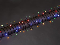 Luna LED, lichtslinger, 12 m, 160 leds, veelkleurig, groene kabel, voor binnen en buiten, modulator, 24 V