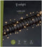 Luna LED, lichtslinger, 12 m, 160 leds, warmwit, groene kabel, voor binnen en buiten, modulator, 24 V