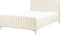LUNAN - Tweepersoonsbed - Beige - 140 x 200 cm - Fluweel