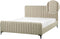 LUNAN - Tweepersoonsbed - Beige - 160 x 200 cm - Bouclé