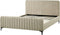 LUNAN - Tweepersoonsbed - Beige - 160 x 200 cm - Bouclé
