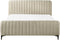 LUNAN - Tweepersoonsbed - Beige - 160 x 200 cm - Bouclé
