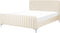 LUNAN - Tweepersoonsbed - Beige - 160 x 200 cm - Fluweel