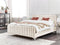 LUNAN - Tweepersoonsbed - Beige - 160 x 200 cm - Fluweel