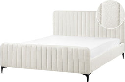 LUNAN - Tweepersoonsbed - Off-white - 160 x 200 cm - Bouclé