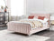 LUNAN - Tweepersoonsbed - Roze - 140 x 200 cm - Fluweel