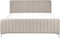 LUNAN - Tweepersoonsbed - Taupe - 160 x 200 cm - Fluweel