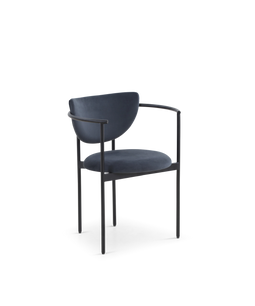 Lunar Dining Chair - Dark Grey Velvet