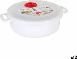 Lunchtrommel met Deksel voor Magnetron Dem 1,5 L (12 Stuks)