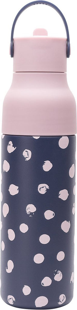LUND London | Sport Drinkfles | 500ml | Lichtgewicht | Drupvrij | RVS | Drinktuit | Dubbelwandig | Blauw / Roze