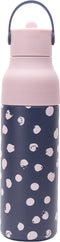 LUND London | Sport Drinkfles | 500ml | Lichtgewicht | Drupvrij | RVS | Drinktuit | Dubbelwandig | Blauw / Roze