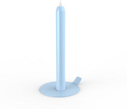 Lunedot unieke kaarsenstandaard inclusief 3 kaarsen - kandelaar - kaarsenstandaard - kaarsenhouder metaal - duurzame kerstcadeau - licht blauw