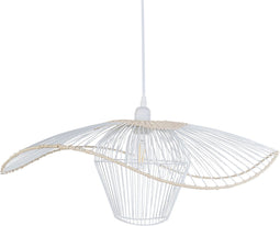LUNGA - Hanglamp - Wit - Rotan