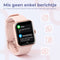 Lunis Smartwatch Dames & Heren Rosé Goud / Roze - Apple & Android - Stappenteller - Touchscreen