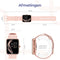 Lunis Smartwatch Dames & Heren Rosé Goud / Roze - Apple & Android - Stappenteller - Touchscreen