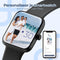 Lunis Smartwatch Dames & Heren Zwart - Apple & Android - Stappenteller - Touchscreen
