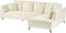 LUNNER - Hoekbank - Lichtbeige - Linkszijdig - Corduroy