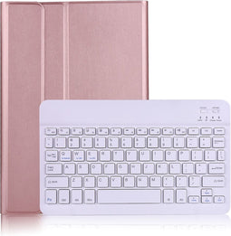 Lunso - Afneembare Keyboard Hoes - Geschikt voor Samsung Galaxy Tab A7 (2020) - Rose Goud