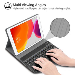 Lunso - afneembare Keyboard hoes - iPad 10.2 inch (2019/2020/2021) - Rose Goud