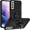 Lunso - Armor backcover hoes met ringhouder - Geschikt voor Samsung Galaxy S22 - Zwart