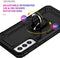 Lunso - Armor backcover hoes met ringhouder - Geschikt voor Samsung Galaxy S22 - Zwart