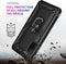 Lunso - Armor backcover hoes met ringhouder - Geschikt voor Samsung Galaxy S21 FE - Zwart