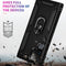 Lunso - Armor backcover hoes met ringhouder - Geschikt voor Samsung Galaxy S22 Ultra - Zwart