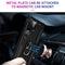Lunso - Armor backcover hoes met ringhouder - Geschikt voor Samsung Galaxy S22 Ultra - Zwart