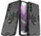 Lunso - Armor backcover hoes met ringhouder - Geschikt voor Samsung Galaxy S22 Plus / S22+ - Zwart