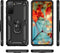Lunso - Armor backcover hoes met ringhouder - Geschikt voor Samsung Galaxy S21 FE - Zwart