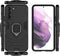 Lunso - Armor backcover hoes met ringhouder - Geschikt voor Samsung Galaxy S22 Plus / S22+ - Zwart
