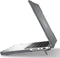 Lunso - Armor cover hoes met pootjes - Geschikt voor MacBook Pro 14 inch (2021-2013) - Grijs