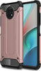 Lunso - Armor Guard backcover hoes - Geschikt voor Xiaomi Redmi Note 9 - Rose Goud