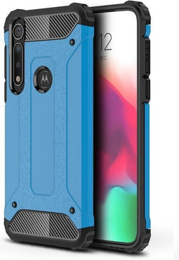 Lunso - Armor Guard hoes - Geschikt voor Motorola Moto G8 Plus - Lichtblauw