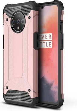 Lunso - Armor Guard hoes - Geschikt voor OnePlus 7T Pro - Rose Goud