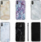 Lunso - backcover hoes - Geschikt voor iPhone 7 Plus / 8 Plus - Marble Scarlett