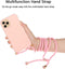 Lunso - Backcover hoes met koord - Geschikt voor iPhone 11 Pro - Roze