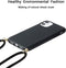 Lunso - Backcover hoes met koord - Geschikt voor iPhone 11 - Zwart