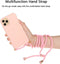 Lunso - Backcover hoes met koord - Geschikt voor iPhone 12 Mini - Roze