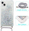 Lunso - Backcover hoes met koord - Geschikt voor iPhone 14+ / 14 Plus - Glitter Zilver