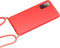 Lunso - Backcover hoes met koord - Geschikt voor Samsung Galaxy S20 FE - Rood