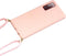 Lunso - Backcover hoes met koord - Geschikt voor Samsung Galaxy S20 FE - Roze