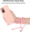 Lunso - Backcover hoes met koord - Geschikt voor Samsung Galaxy S20 FE - Roze