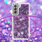 Lunso - Backcover hoes met koord - Geschikt voor Samsung Galaxy S21 FE - Glitter Paars